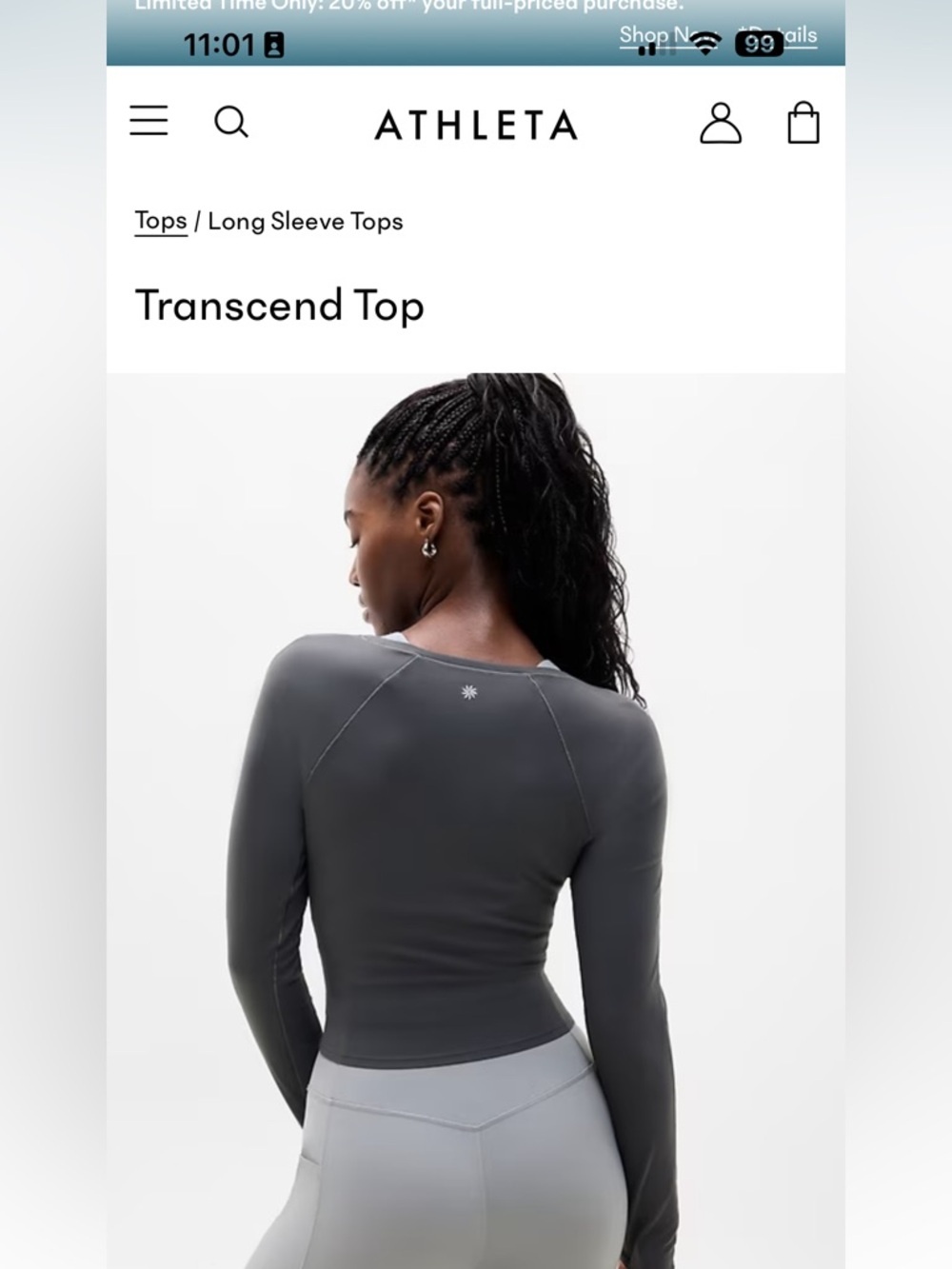 Athleta  olive S  matching set Transcend Long Sleeve Top  & legging